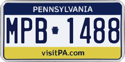 PA license plate MPB1488