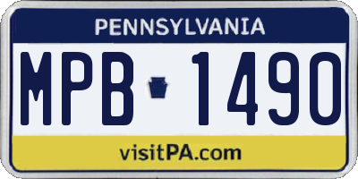 PA license plate MPB1490