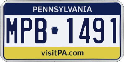 PA license plate MPB1491