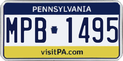 PA license plate MPB1495