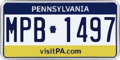 PA license plate MPB1497