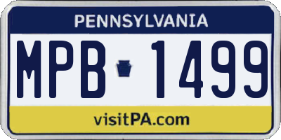 PA license plate MPB1499