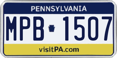 PA license plate MPB1507