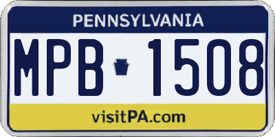 PA license plate MPB1508