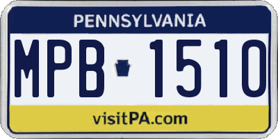 PA license plate MPB1510