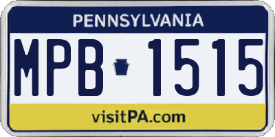 PA license plate MPB1515