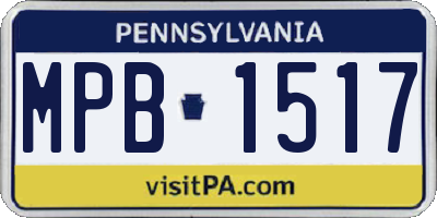 PA license plate MPB1517