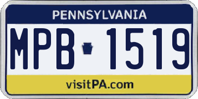 PA license plate MPB1519