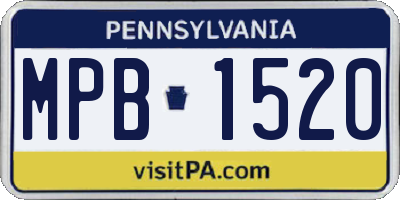 PA license plate MPB1520