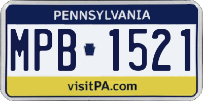 PA license plate MPB1521