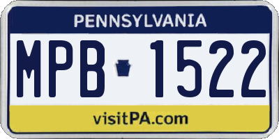 PA license plate MPB1522