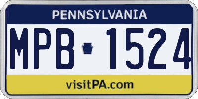 PA license plate MPB1524