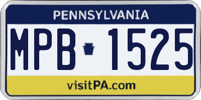 PA license plate MPB1525