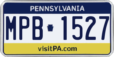 PA license plate MPB1527