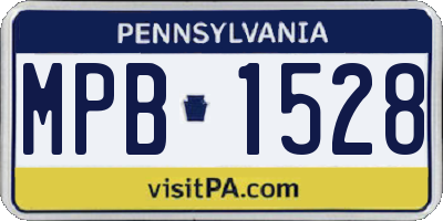 PA license plate MPB1528