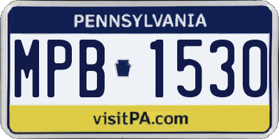 PA license plate MPB1530