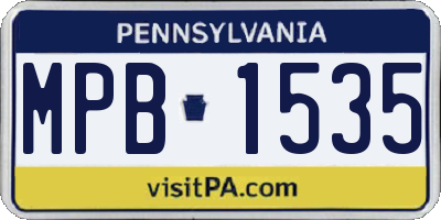 PA license plate MPB1535