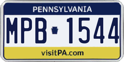 PA license plate MPB1544