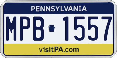 PA license plate MPB1557
