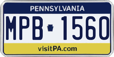 PA license plate MPB1560