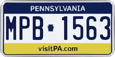PA license plate MPB1563