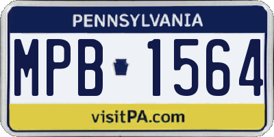 PA license plate MPB1564