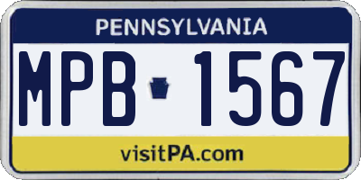 PA license plate MPB1567