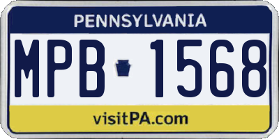 PA license plate MPB1568