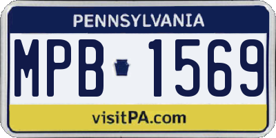 PA license plate MPB1569