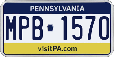PA license plate MPB1570