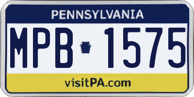 PA license plate MPB1575