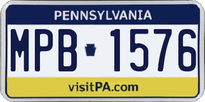 PA license plate MPB1576