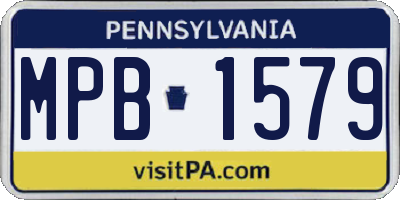 PA license plate MPB1579