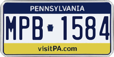 PA license plate MPB1584