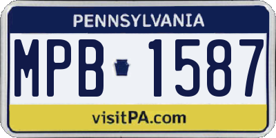 PA license plate MPB1587
