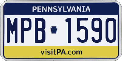 PA license plate MPB1590