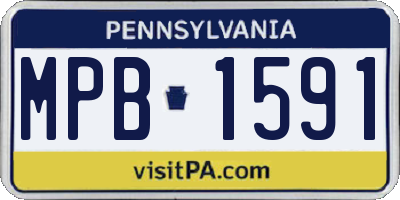 PA license plate MPB1591