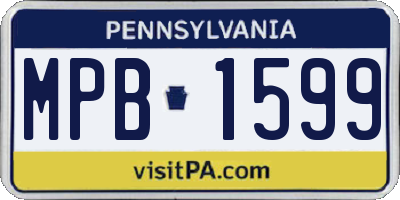 PA license plate MPB1599