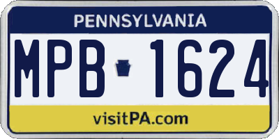 PA license plate MPB1624