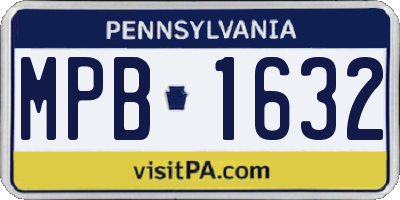 PA license plate MPB1632
