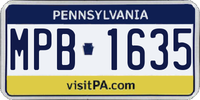 PA license plate MPB1635