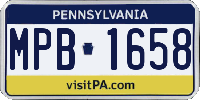 PA license plate MPB1658