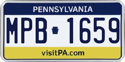 PA license plate MPB1659