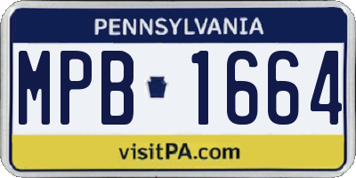 PA license plate MPB1664