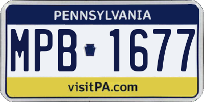 PA license plate MPB1677