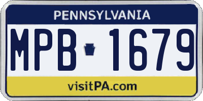 PA license plate MPB1679