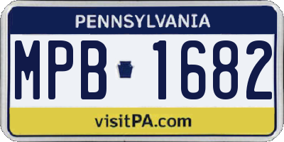 PA license plate MPB1682