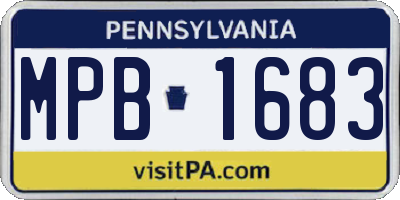 PA license plate MPB1683