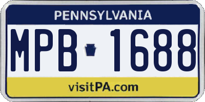 PA license plate MPB1688