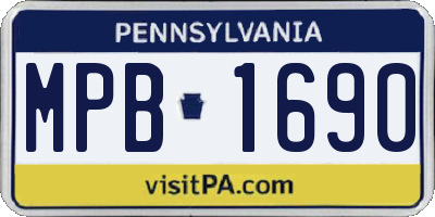 PA license plate MPB1690